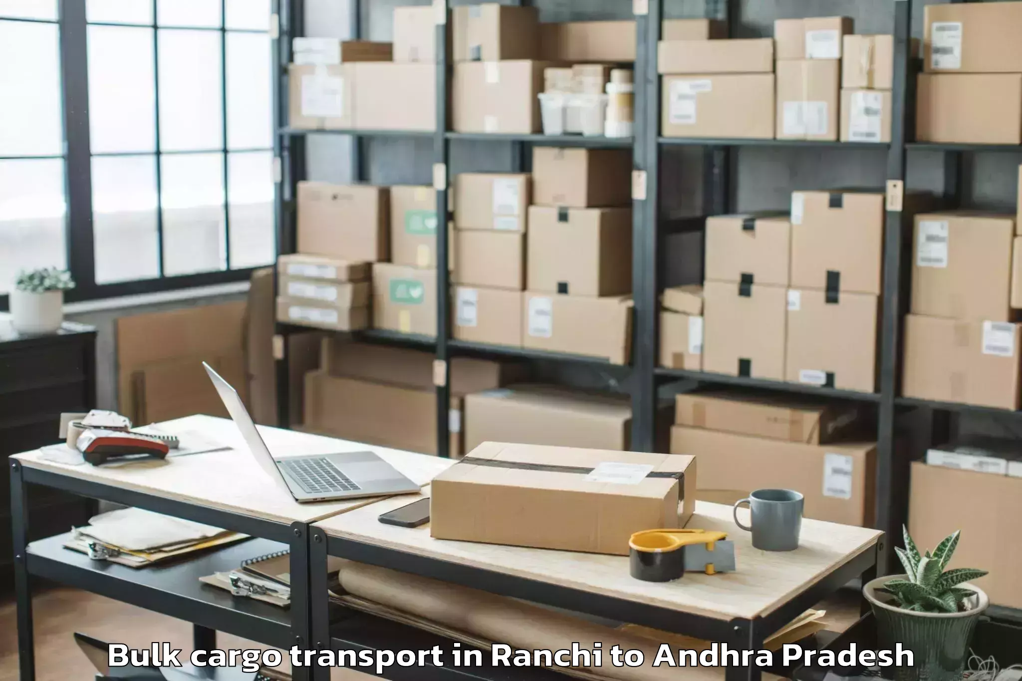 Affordable Ranchi to Tadikalapudi Bulk Cargo Transport